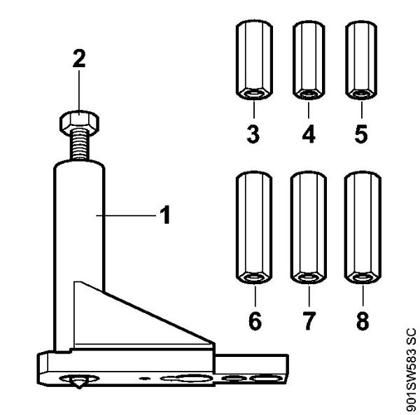 Zage z bencinskim motorjem (MS) 028 Garnitura montažnega orodja AS della Marca Stihl