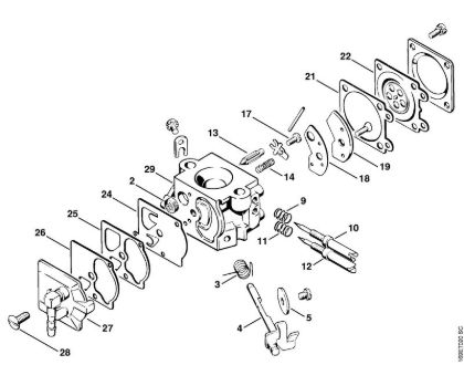 Zage z bencinskim motorjem (MS) 032 AVQ Uplinjac WA-49   7 683 698 della Marca Stihl