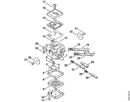 Zage z bencinskim motorjem (MS) 034 S Uplinjac C3A-S19, C3A-S38 della Marca Stihl