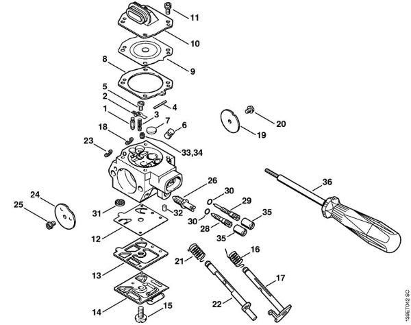 Zage z bencinskim motorjem (MS) 039 Uplinjac HD-18, HD-21 (samo USA) della Marca Stihl
