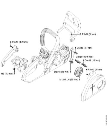 Zage z bencinskim motorjem (MS) MS 170 C-E D Pritezni momenti della Marca Stihl