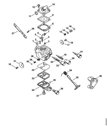 Zage z bencinskim motorjem (MS) MS 192 C-E Uplinjac C1Q-S259, C1Q-S124, C1Q-S124 della Marca Stihl