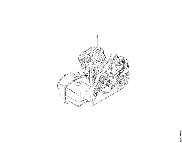 Zage z bencinskim motorjem (MS) MS 250 Serijska številka della Marca Stihl