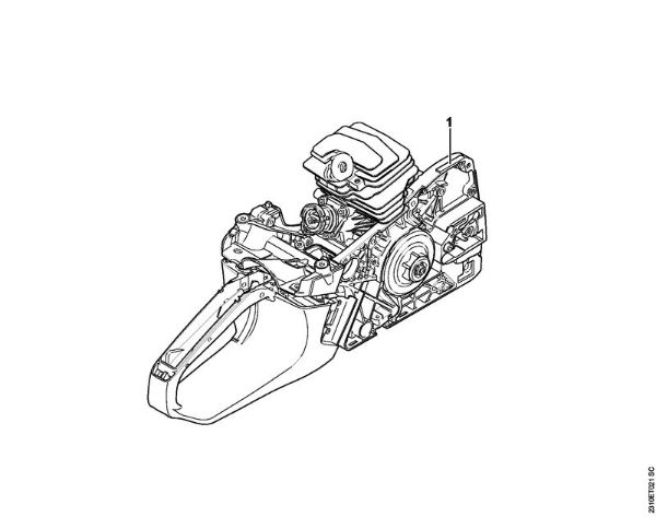 Zage z bencinskim motorjem (MS) MS 251 Serijska številka della Marca Stihl