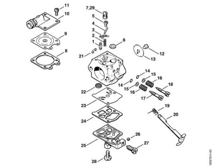 Zage z bencinskim motorjem (MS) MS 260 Uplinjac WT-426   1 62 154 675, 2 62 187 361 (07.2004) della Marca Stihl