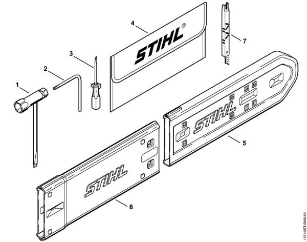 Zage z bencinskim motorjem (MS) MS 260-D Orodje, posebni pribor della Marca Stihl