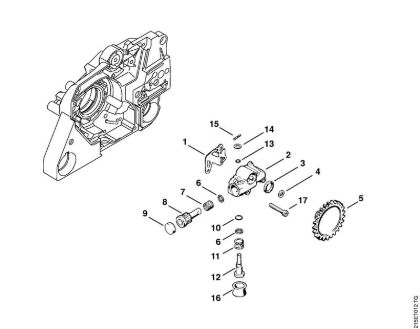 Zage z bencinskim motorjem (MS) MS 380 Oljna crpalka della Marca Stihl