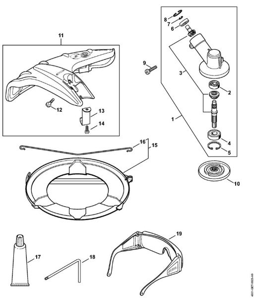 Multi orodja (-MM) FS-MM Gonilo, šcitnik della Marca Stihl