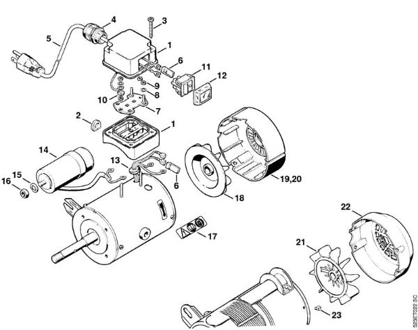 HOS HOS Elektromotor 110 V/60 Hz della Marca Stihl