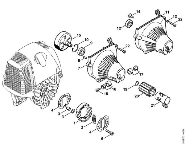 FC 100, FC 110 FC 110 Sklopka, ohišje ventilatorja della Marca Stihl