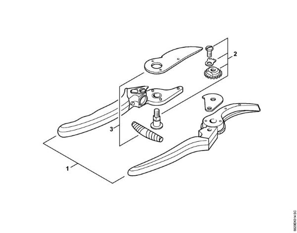 Å karje Vrtnarske škarje F 2 Vrtnarske škarje F2 della Marca Stihl