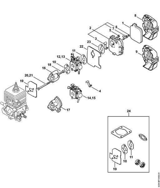 Pihalniki (BG, BR) BG 55 Uplinjac, zracni filter della Marca Stihl