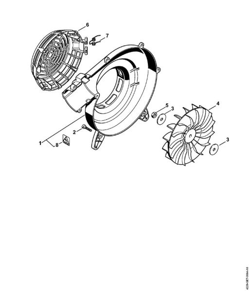 Pihalniki (BG, BR) BG 55 C Z KAT Ohišje puhalnika zunanje, rotor ventilatorja della Marca Stihl