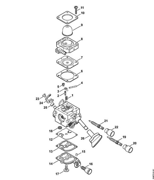 Pihalniki (BG, BR) BG 56 C-E Uplinjac C1M-S260 (037.2018) della Marca Stihl