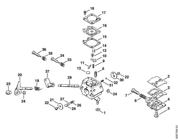 Pihalniki (BG, BR) BG 61 Uplinjac WT-38 della Marca Stihl