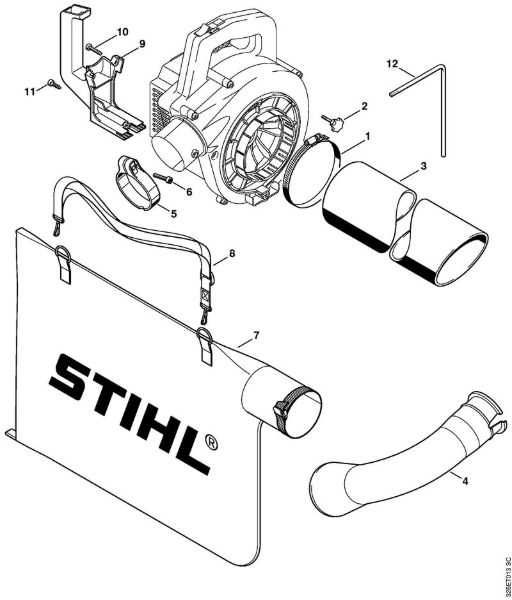 Pihalniki (BG, BR) BG 75 Sesalna naprava della Marca Stihl