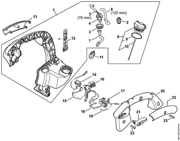 Pihalniki (BG, BR) BG 86 Okvir rocaja della Marca Stihl