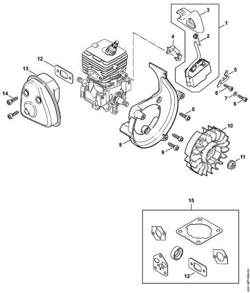 Pihalniki (BG, BR) BG 86-D Vžigalna naprava, dušilec zvoka BG 86 C-E D, BG 86-D della Marca Stihl
