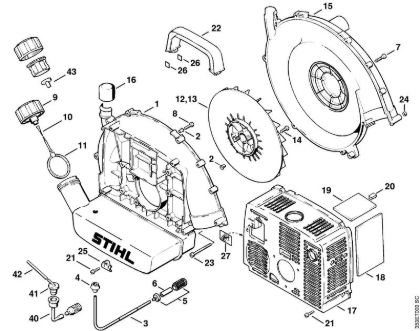 Pihalniki (BG, BR) BR 320 Ohišje puhalnika della Marca Stihl