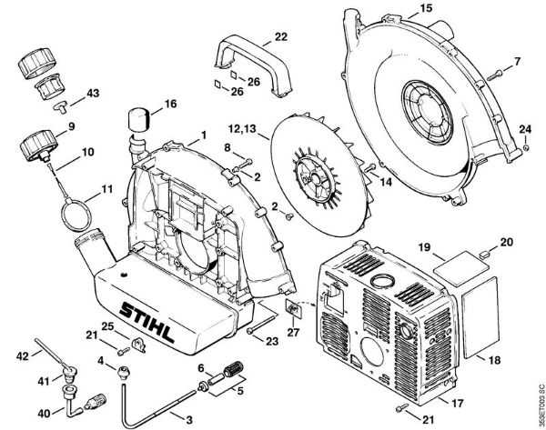 Pihalniki (BG, BR) BR 320 Ohišje puhalnika della Marca Stihl