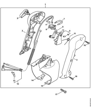 Pihalniki (BG, BR) BR 350 Upravljalni rocaj della Marca Stihl