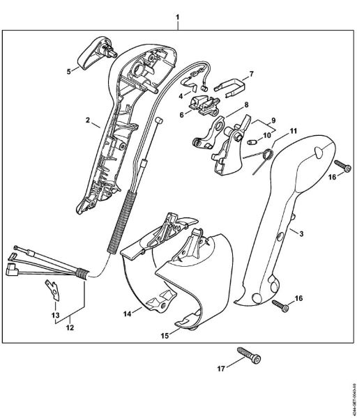 Pihalniki (BG, BR) BR 350 Upravljalni rocaj della Marca Stihl