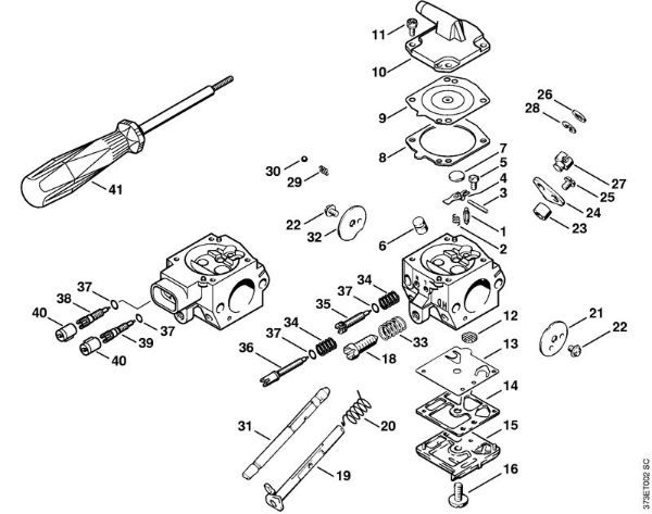 Pihalniki (BG, BR) BR 380 Uplinjac HD-28, HD-29, HD-45 della Marca Stihl