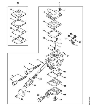 Pihalniki (BG, BR) BR 450 Uplinjac C1Q-S209 della Marca Stihl