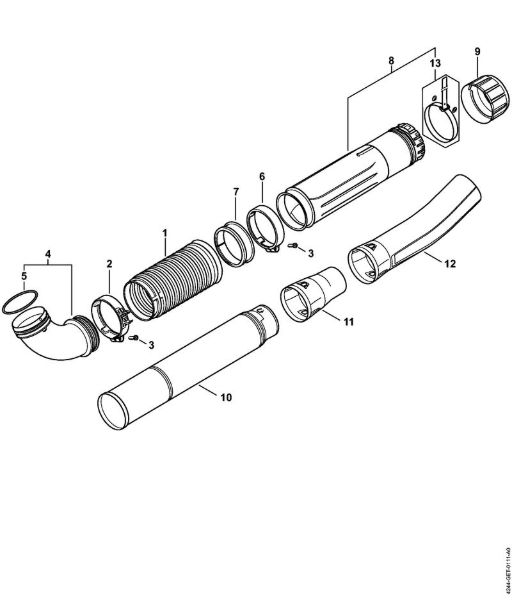 Pihalniki (BG, BR) BR 450 C-EF Nagubana cev, pihalna cev della Marca Stihl