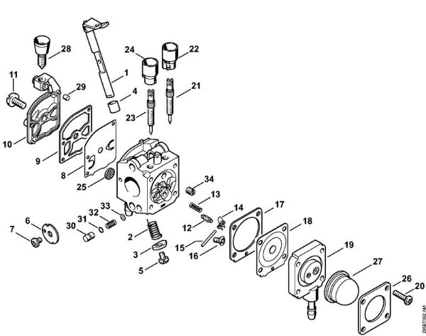 Sesalniki z drobilnikom (SH) SH 55 C Z KAT Uplinjac C1Q-S68 della Marca Stihl