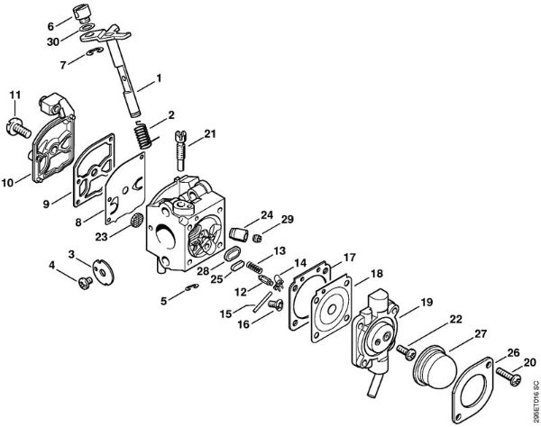 Sesalniki z drobilnikom (SH) SH 85-DZ Uplinjac C1Q-S50 della Marca Stihl
