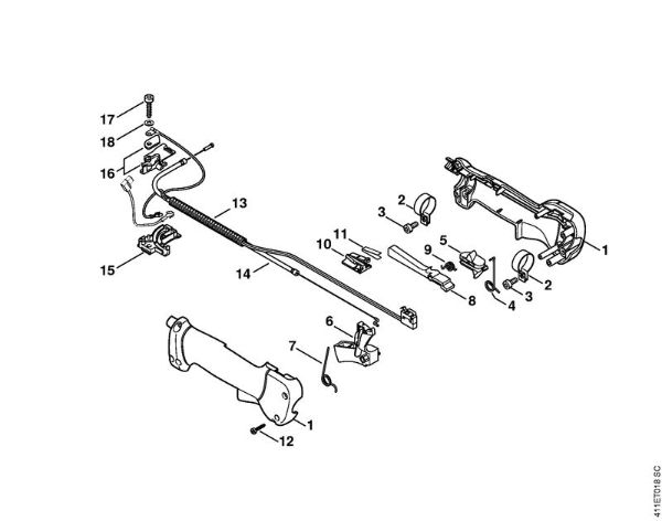 Posebne naprave (PC, SP, MC) SP 200 Upravljalni rocaj della Marca Stihl
