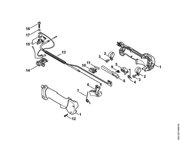 Posebne naprave (PC, SP, MC) SP 450 Upravljalni rocaj della Marca Stihl