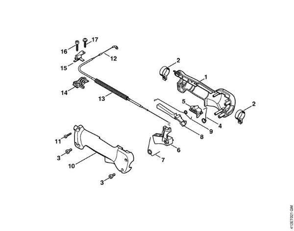 Posebne naprave (PC, SP, MC) SP 450 Upravljalni rocaj (05.2003) della Marca Stihl