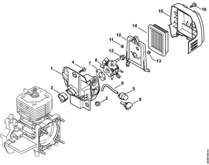 Posebne naprave (PC, SP, MC) SP 481 Ohišje uplinjaca, zracni filter della Marca Stihl