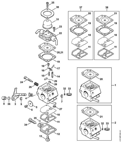 Posebne naprave (PC, SP, MC) SP 85 Uplinjac C1Q-S28, C1Q-S41 (21.1999) della Marca Stihl