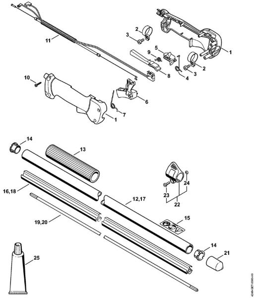 Posebne naprave (PC, SP, MC) SP 90 Upravljalni rocaj, rocaj SP 90 della Marca Stihl