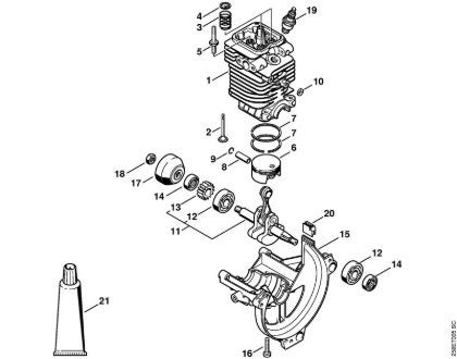 Posebne naprave (PC, SP, MC) SP 90 Valj, kad sklopke della Marca Stihl