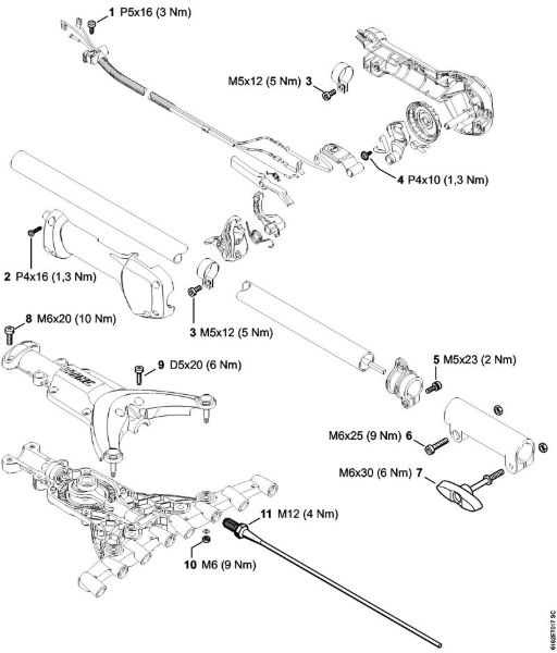 Posebne naprave (PC, SP, MC) SP 92 TC-E Pritezni momenti della Marca Stihl