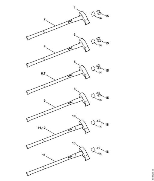 Filler nozzle for fuel mix - Cepilna kladiva della Marca Stihl