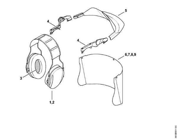 Filler nozzle for fuel mix - Kombinirana zašcita obraza-sluha plošca -0508 della Marca Stihl