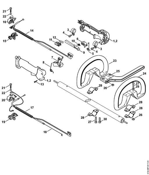 Motorne kose (FS) FS 120 R Upravljalni rocaj della Marca Stihl