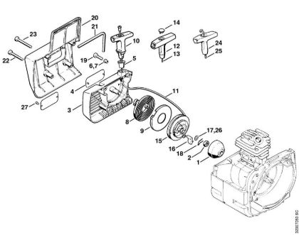 Motorne kose (FS) FS 180 Zagonska naprava della Marca Stihl