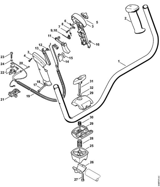 Motorne kose (FS) FS 200 Dvojni rocaj della Marca Stihl