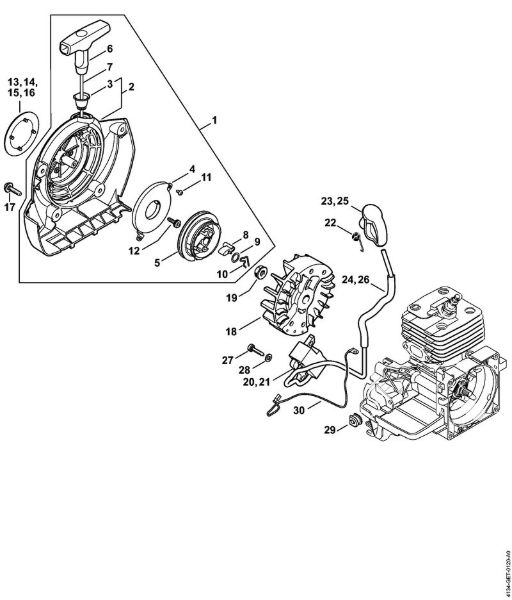 Motorne kose (FS) FS 250 R Zagonska naprava, vžigalna naprava della Marca Stihl