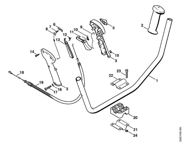 Motorne kose (FS) FS 25-4 Dvojna rocajna cev della Marca Stihl