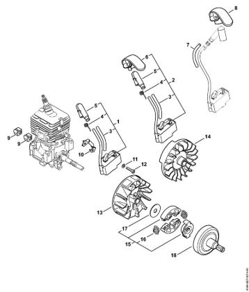 Motorne kose (FS) FS 40 - 4144 Vžigalna naprava, sklopka della Marca Stihl