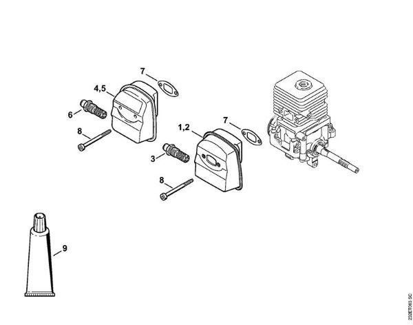 Motorne kose (FS) FS 45 C-E Dušilec zvoka della Marca Stihl
