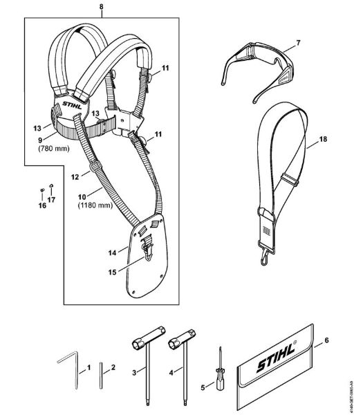 Motorne kose (FS) FS 55 Orodja, posebni pribor della Marca Stihl