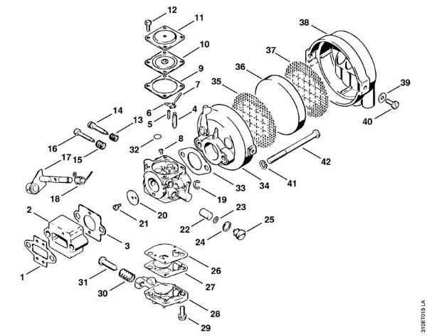 Motorne kose (FS) FS 61 RE Uplinjac, zracni filter della Marca Stihl